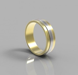 anel 2 cores argolas 3d print model - Mito3D