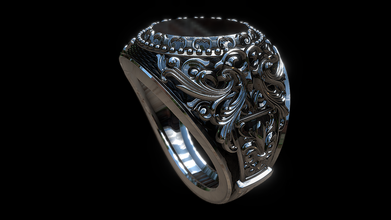 anillo 3 de oro silwer la moda estilo solopanov 3d print model - Mito3D