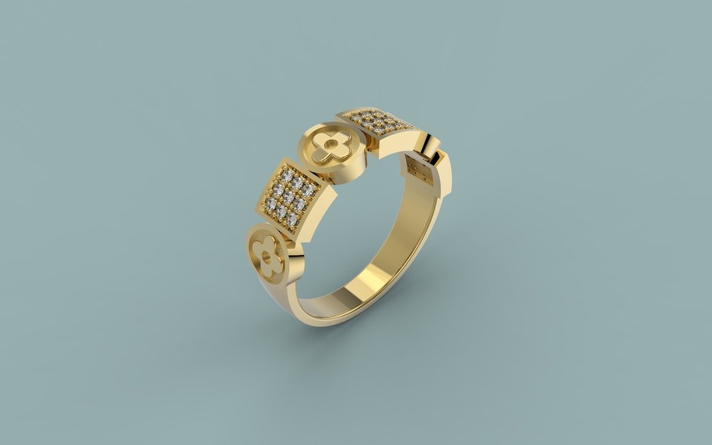 anel 398 joalheria jóias argolas joias Joyas diamante moda ouro noivado imprimível brilhante beleza roupa 3D print model - Mito3D
