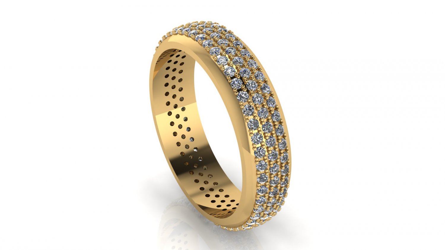 anillo 3 carreteras gratis 3d impresión modelo in anillos 3dexport joyería joya diamante belleza plata oro accesorio moda vestir compromiso piedra preciosa lujo imprimible platino brillante 3D print model - Mito3D