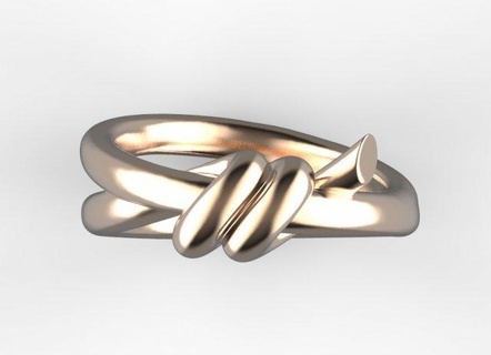 bague 3d impression modèle anneaux bijoux tiffany pendentif boucles d'oreilles arc nœud corde 3d print model - Mito3D