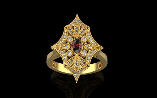 ring 4431 rings jewelry 3d cad 3dmodel bracelet earring rhino matrix zbrush keyshot magics rend rendering modeling jewellery 3d print model - Mito3D