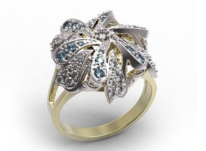 anel 46 ouro diamante jóias ruby safira esmeralda o dia dos namorados de casamento 3d print model - Mito3D