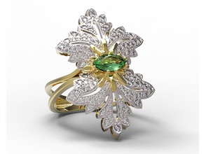 anillo 54 de oro el diamante la joyería ruby zafiro esmeralda día san valentín boda 3d print model - Mito3D