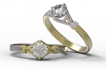 anel 56 ouro diamante jóias ruby safira esmeralda o dia dos namorados de casamento 3d print model - Mito3D