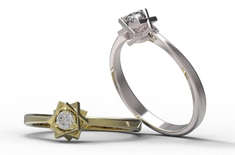 anel 57 ouro diamante jóias ruby safira esmeralda o dia dos namorados de casamento 3d print model - Mito3D