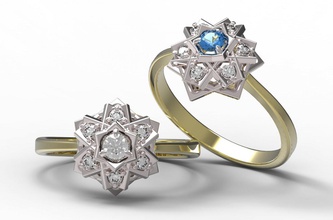 59 yüzük altın elmas takı ruby Safir zümrüt Sevgililer düğün mücevher 3d print model - Mito3D