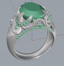anillo de 6 diseño la joyería joya oro plata accesorio los anillos moda rhino compromiso gem piedras preciosas decoración 3d print model - Mito3D