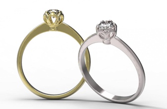 ring 64 gold diamond jewelry ruby sapphire emerald valentines wedding jewellery 3d print model - Mito3D