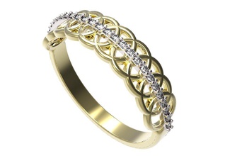 anneau de 65 ans or le diamant l'anneau bijoux ruby saphir l'émeraude la st-valentin mariage 3d print model - Mito3D