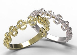 69 yüzük altın elmas takı ruby Safir zümrüt Sevgililer düğün mücevher 3d print model - Mito3D