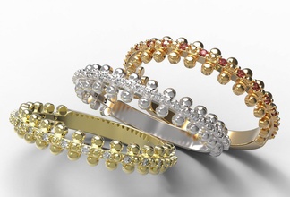 anel 70-1 ouro diamante jóias ruby safira esmeralda o dia dos namorados de casamento 3d print model - Mito3D