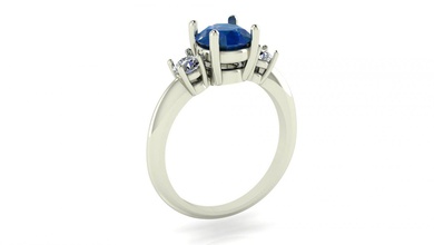 anello 7 gioielli diamante bellezza gioiello argento oro accessorio anelli moda abbigliamento di fidanzamento gemma lusso stampabile disco platino brillante 3d print model - Mito3D