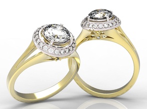 ring 72 gold diamond jewelry ruby sapphire emerald valentines wedding jewellery 3d print model - Mito3D