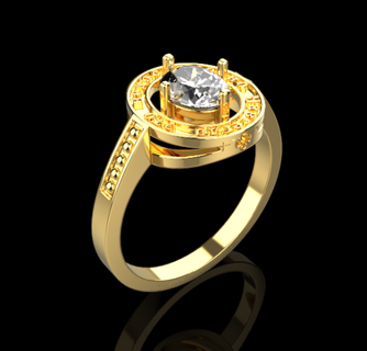 ring 759 002 rings jewelry 3d cad 3dmodel bracelet earring rhino matrix zbrush keyshot magics rend rendering modeling jewellery pendant 3d print model - Mito3D