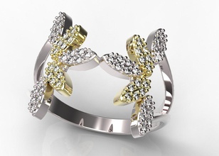 ring 77 1 3d drucken modell ringe 3dexport gold diamant schmuck rubin saphir smaragd valentinstag hochzeit 3d print model - Mito3D