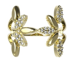 ring 78-1 gold diamond jewelry ruby sapphire emerald valentines wedding jewellery 3d print model - Mito3D