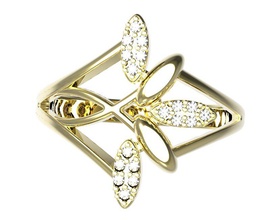 bague 78-2 or le diamant de l'anneau bijoux ruby saphir l'émeraude la st-valentin mariage 3d print model - Mito3D