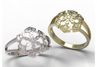 ring 81 gold diamond jewelry ruby sapphire emerald valentines wedding jewellery 3d print model - Mito3D