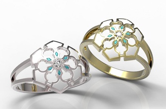 ring 82 3d drucken modell ringe 3dexport gold diamant schmuck rubin saphir smaragd valentinstag hochzeit 3d print model - Mito3D