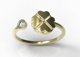 anillo 87 3d impresión modelo in anillos 3dexport oro diamante joyería joya rubí zafiro esmeralda san valentin boda 3d print model - Mito3D