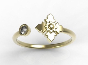 ring 88 3d drucken modell ringe 3dexport gold diamant schmuck rubin saphir smaragd valentinstag hochzeit 3d print model - Mito3D