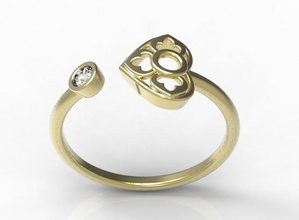 ring 89 3d print model in rings 3dexport gold diamond jewelry ruby sapphire emerald valentines wedding jewellery 3d print model - Mito3D