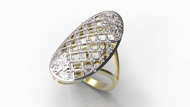 Ring 94 Gold Diamant Schmuck Rubin Saphir Smaragd Valentinstag Hochzeit 3d print model - Mito3D