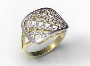 Ring 96 Gold Diamant Schmuck Rubin Saphir Smaragd Valentinstag Hochzeit 3d print model - Mito3D