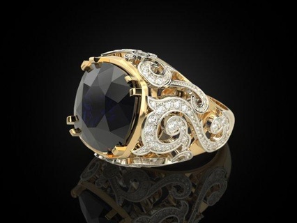 anel gema argolas 3dprinted Projeto moda dourado jóias joalheria impressão imprimível pedra jóia ouro prototipagem prata 3d print model - Mito3D