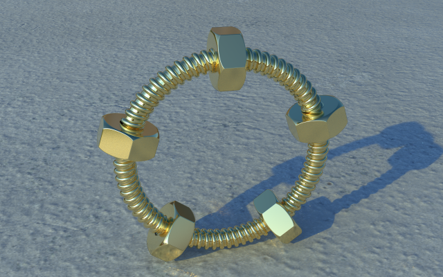 ring bolzen ecrou 3d drucken modell ringe 3dexport schmuck jewelry rings schmuckdesign brend klopfen liebe gepflastert ring bolt 3d print model - Mito3D