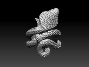 Ring Kobra Schlange Viper Klapperschlange Gift Python Anakonda Boa Drucker Miniaturen Figuren Gold Silber Schmuck Ringe 3d print model - Mito3D