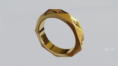 anel cortes dama 01 anillo comprometimento promessa liquidificador stl obj fbx oro ouro prata plata imprimir modelo joalheria jóia Joyeria 3d print model - Mito3D