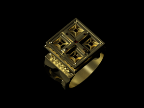 ring cross faith 3d print model - Mito3D