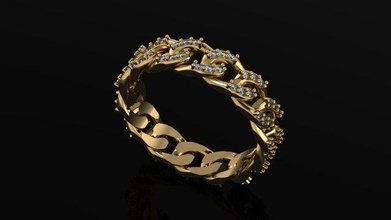 ring diamond gold jewelry silver jewellery jewel engagement wedding fashion goldring 3d print model - Mito3D
