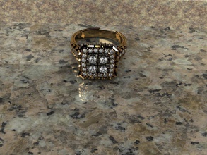 ring diamonds 3d print model - Mito3D