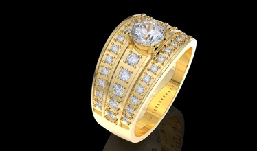 ring diamanten 3d drucken modell ringe 3dexport schmuck juwel gold silber wertvoll druckbar fashion mode schönheit and beauty cncmachining 3d print model - Mito3D