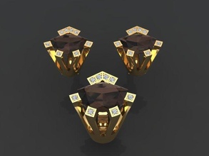 ring earring jewelry earrings 3d print model - Mito3D