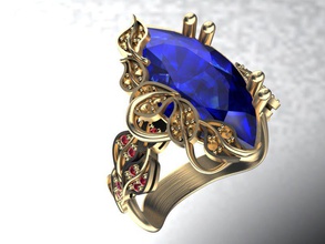 anillo aretes conjunto de oro la plata 3d modelo cera el modelado joyería 3d print model - Mito3D