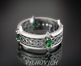 ring of elves 3d print model in rings 3dexport gold silver jewelry jewellery jewel gems gemstone 3d print model - Mito3D
