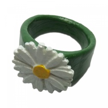 ring embossed daisy 3d print model in rings 3dexport flowers daisies 3d print model - Mito3D