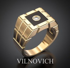 bague émail de l'anneau d'argent or bijoux joyau gem brillant briliant 3d print model - Mito3D