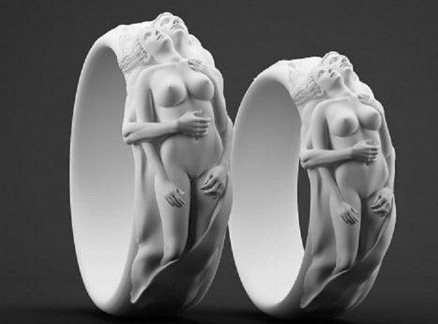 ring engagement 3D print model - Mito3D