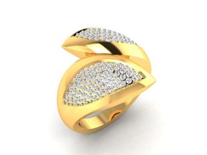 ring engagement wit stone jewelry gold 3d print model - Mito3D