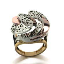 ring engagement without stone jewelry gold fashion fusion 3d print model - Mito3D