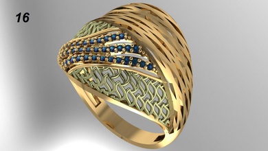 ring engagment jewelry fashion vision gold 3d print model - Mito3D