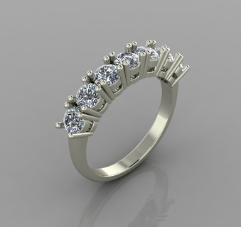 ring eternity band rings diamond jewel jewellery jewelry gold silver engagement wedding fashion white brilliant engagem brillant diamant solitaire 3d print model - Mito3D