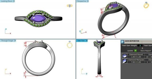 anillo ojo mq 3d impresión modelo in anillos 3dexport compromiso elegante moderno matriz licuadora joyeria joya joyería promesa imprimir 3d print model - Mito3D
