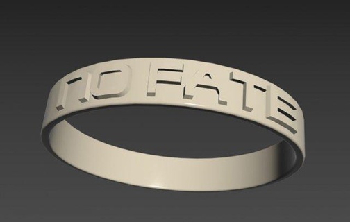 anel destino argolas Sarah Conor Exterminador Futuro 3d print model - Mito3D
