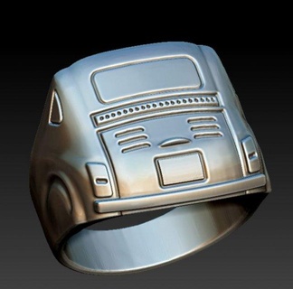 Ring Fiat 500 Ringe Schmuck stl file fiat500 Jahrgang 60s 3d print model - Mito3D